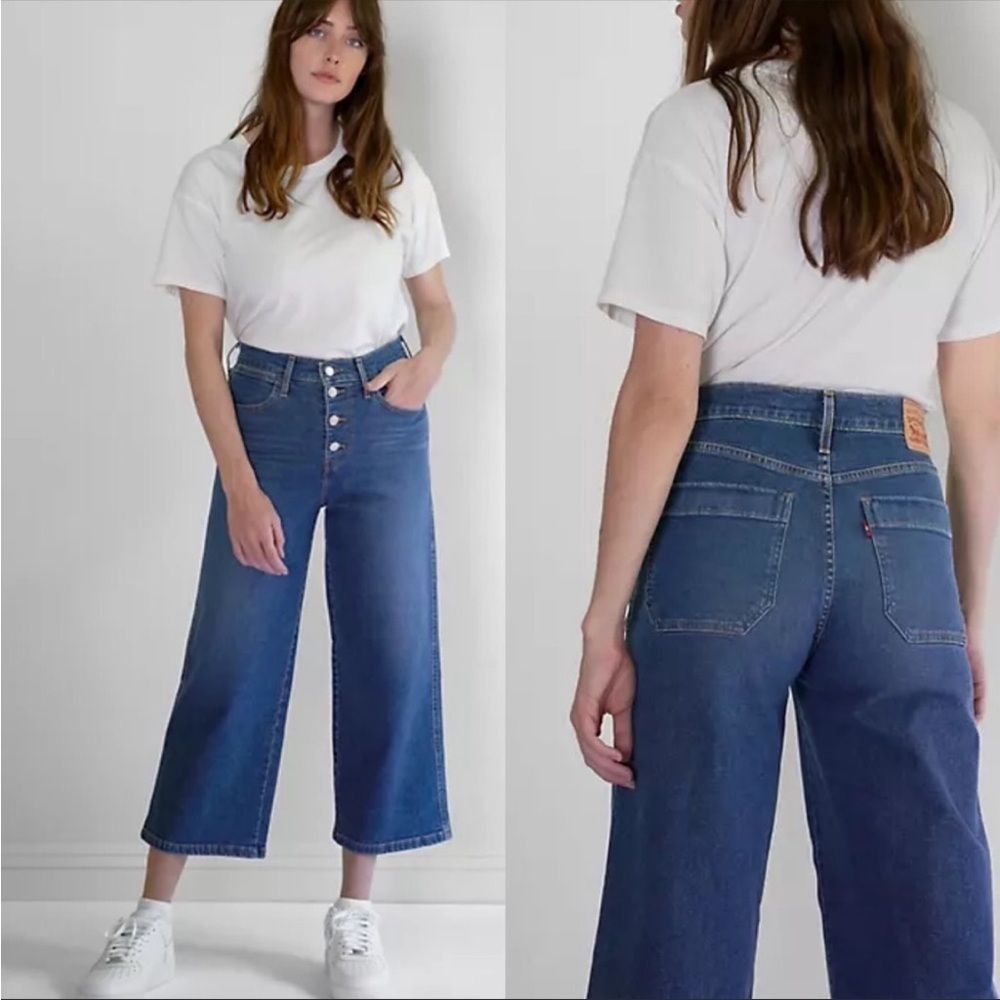 Levi’s Mile High Cropped Wide Leg Jeans